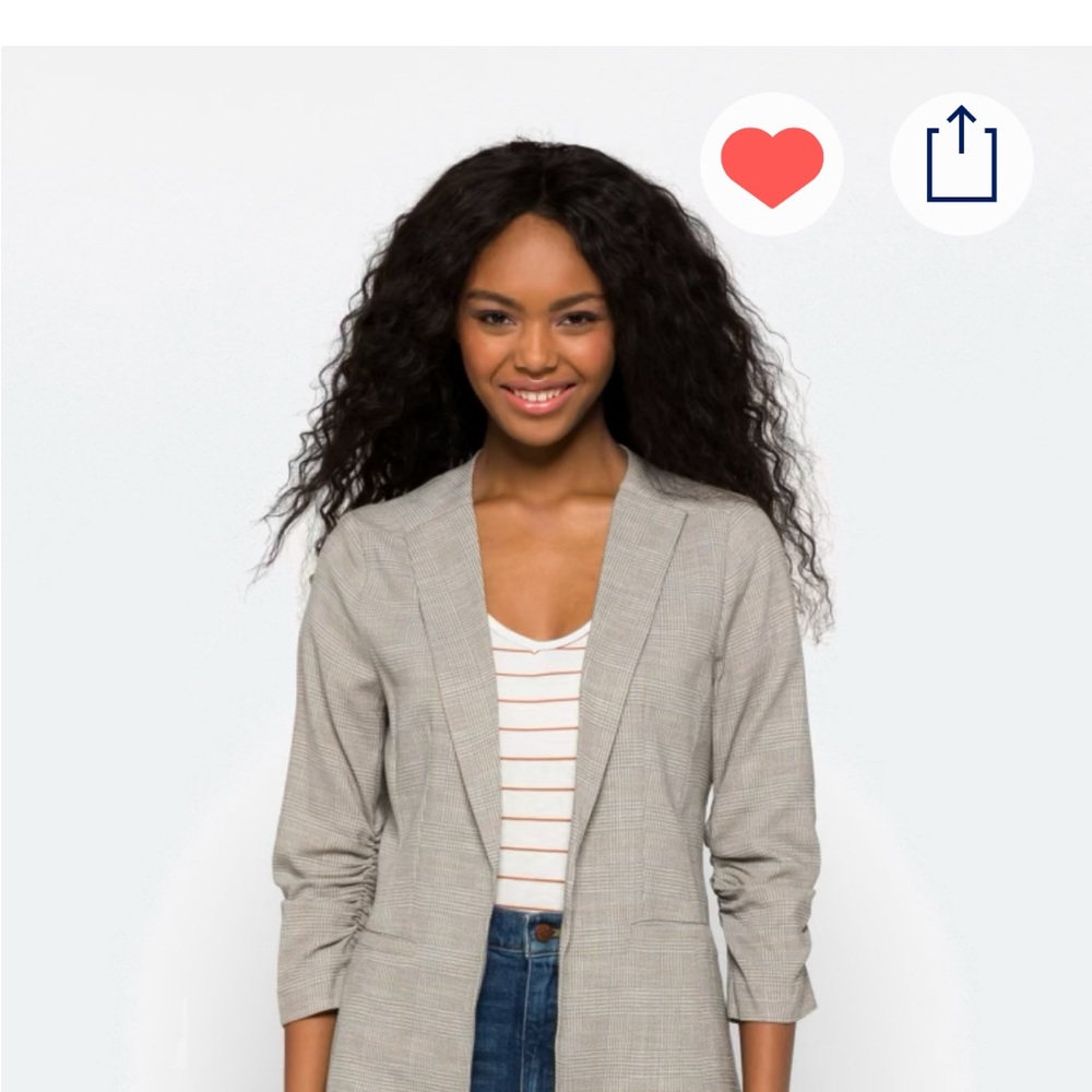 Raja Printed Collarless Blazer - Size XL